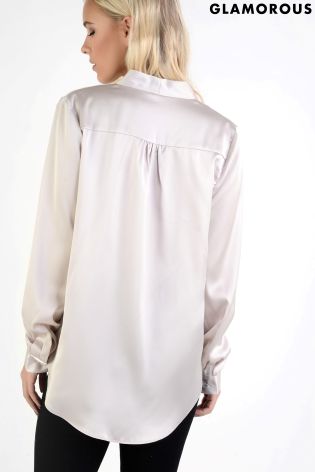 Glamorous Petite Wrapover Blouse